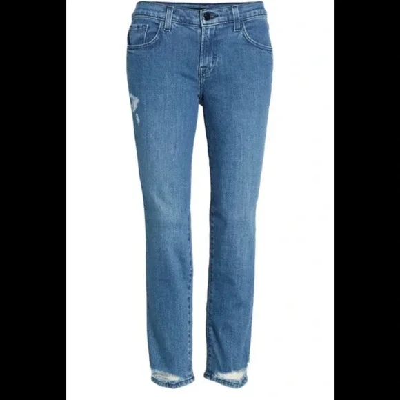 J Brand Sadey Mid Rise Slim Straight Crop Jean - Picture 10 of 11